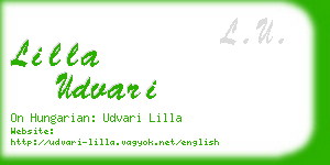 lilla udvari business card